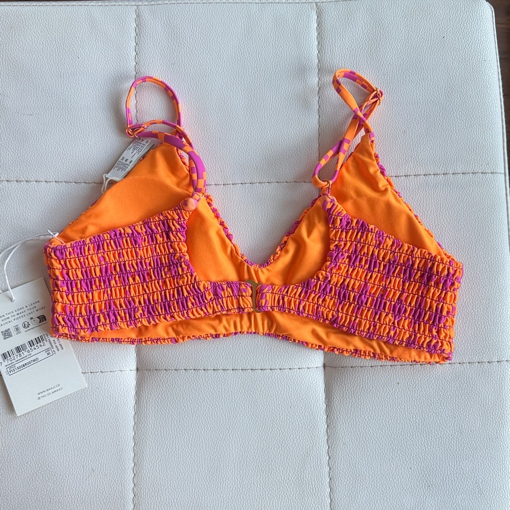 Maaji Gallineto Glow Liberties Classic Bralette Bikini Top Size Medium NWT - Picture 8 of 9
